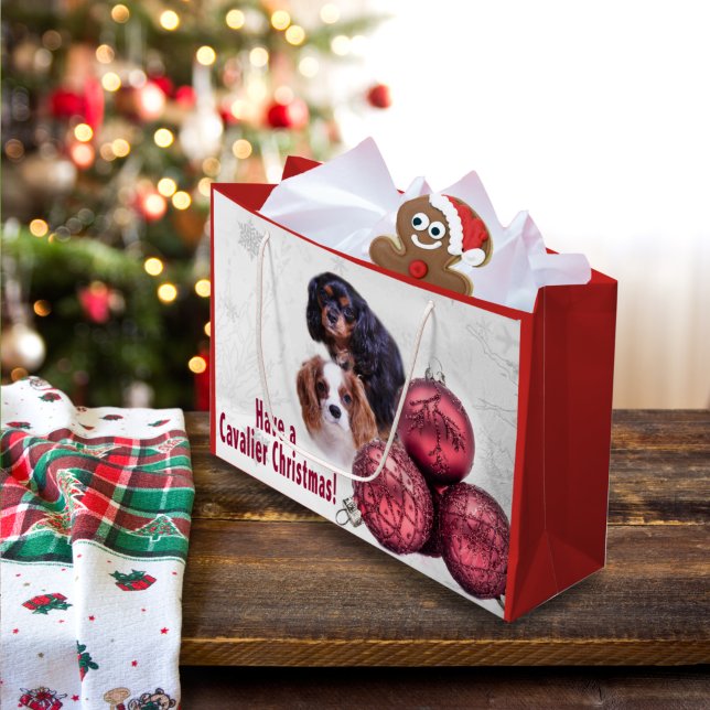 Joyeux Noël Cavalier ! Sac cadeau pour CKCS (Créateur téléchargé)