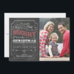 Joyeux Noël Chalkboard - carte photo<br><div class="desc">7x5 Chalkboard Joyeux Noël - carte photo. Personnalisable . Une partie d'une collection de Noël.</div>