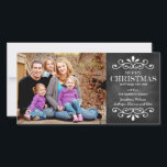 Joyeux Noël Chalkboard Carte photo de vacances<br><div class="desc">Découvrez des articles similaires dans notre boutique !</div>