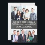 Joyeux Noël Chalkboard Cartes photos Affaires<br><div class="desc">Cartes photos de vacances de Noël d'affaires personnalisables avec motif de tableau de bord rustique,  détails vintages et texte de style lettré à la main. Customisez ces cartes avec votre propre photo et texte personnalisé pour un accueil de vacances unique pour les clients et les employés.</div>