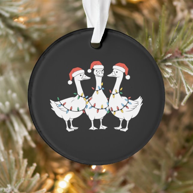 Joyeux Noël Chapeau de Père Noël Canards Vacances  (Arbre)