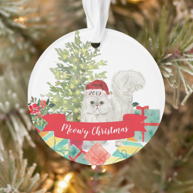 Joyeux Noël chat persan Meowy (Arbre)