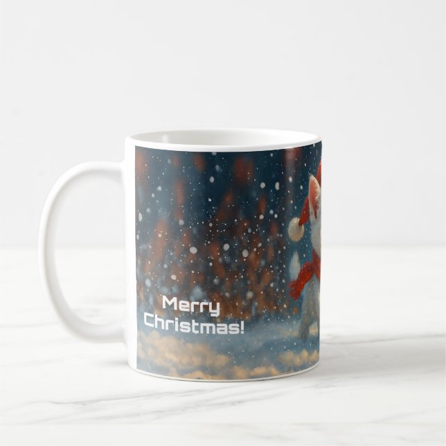 Joyeux Noël - Chat - Tasse Cadeau (Gauche)