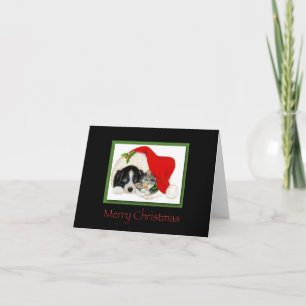 Joyeux Noël Chiot et carte Kitten