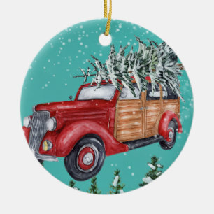 Joyeux Noël Chute de Neige Arbre Van Ornement en C