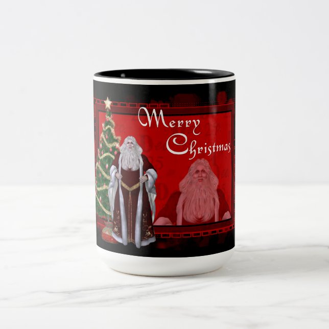 Joyeux Noël Classique Père Noël Conçu Café Mug (Centre)