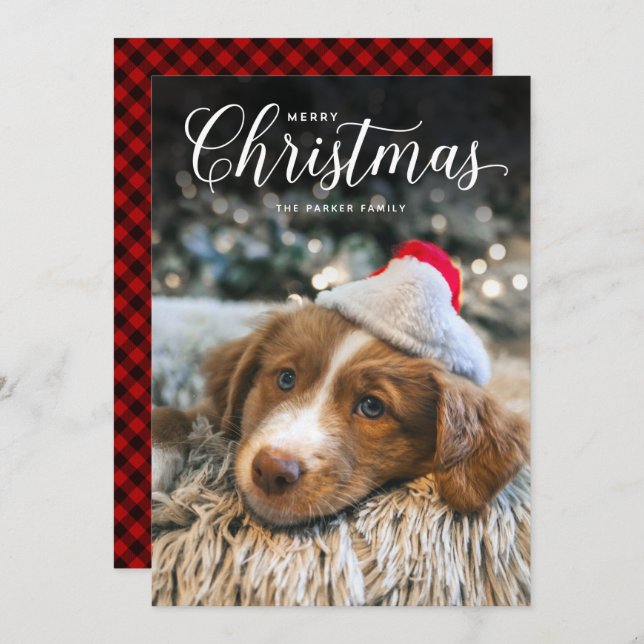 Joyeux Noël classique Type Carte photo (Devant / Derrière)