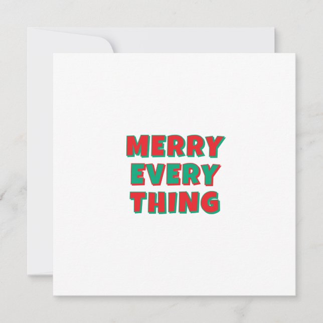 Joyeux Noël Classique Unique Minimaliste Simple (Devant)
