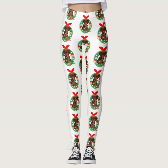 joyeux noël cobra serpent leggings (Devant)