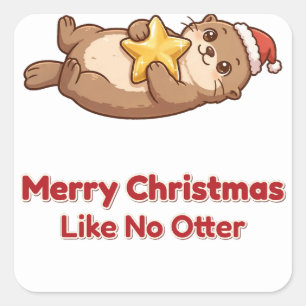 Joyeux Noël comme aucune autre loutre Autocollant 