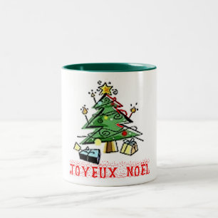 joyeux noel conception de la tasse d'arbre de noël