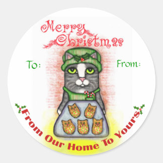 Joyeux Noël Cookie Baker Chat Stickers