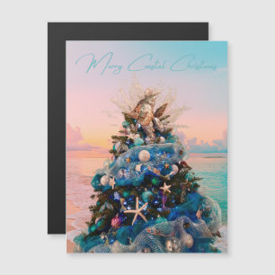 Joyeux Noël côtier Carte magnétique tropicale