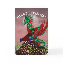 Joyeux Noël Cranberry Dragon carte de voeux