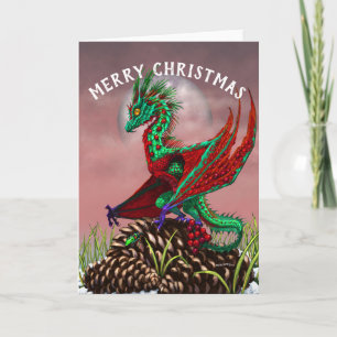 Joyeux Noël Cranberry Dragon carte de voeux