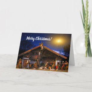 Joyeux Noël, Crèche, carte personnalisée