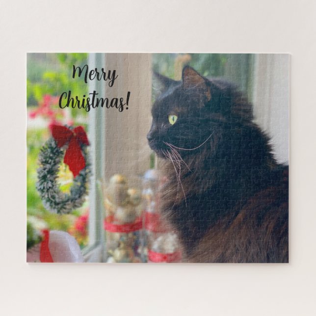 Joyeux Noël De Buster Kitty Jigsaw Puzzle (Horizontal)