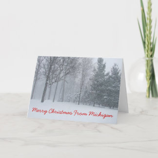 Joyeux Noël de carte de Noël du Michigan