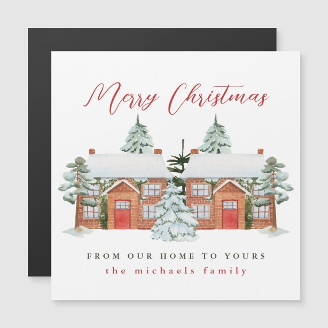 Joyeux Noël de chez nous à votre magnétique (Devant / Derrière)