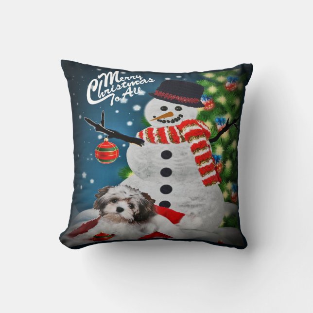 Joyeux Noël de Havanese à tout le coussin (Recto)