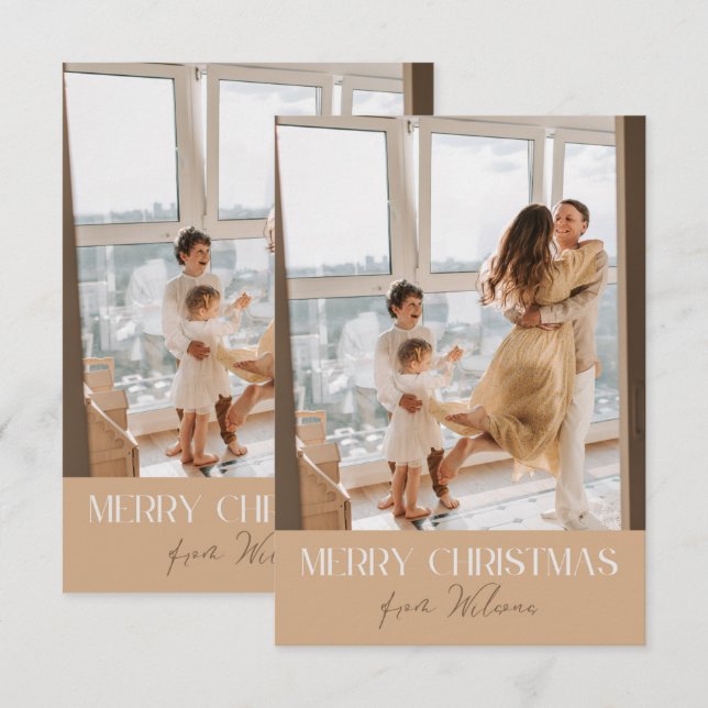 Joyeux Noël de la carte familiale de Wilson (Devant / Derrière)