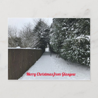 Joyeux Noël de la carte postale de Glasgow