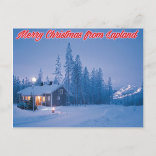 Joyeux Noël de la carte postale de Laponie