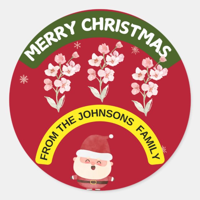 "Joyeux Noël de la famille Johnsons Stickers (Devant)