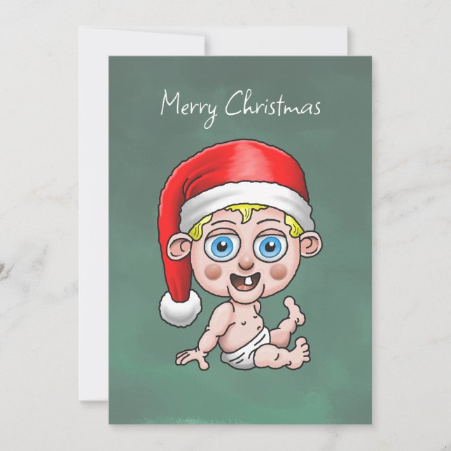 Joyeux Noël de la part de Bébé Père Noël Carte de  (Devant)