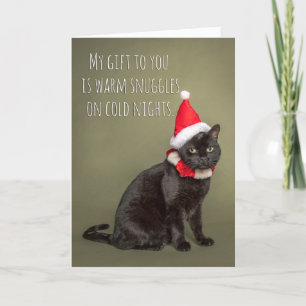 Joyeux Noël de la part de l'humour félin - Carte d