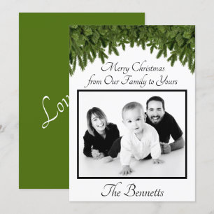 Joyeux Noël de notre famille à votre carte