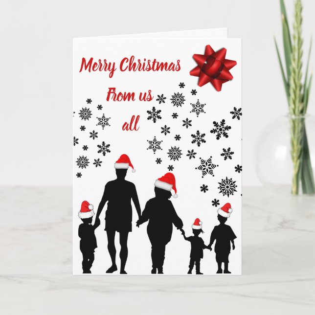 Joyeux Noël de notre part à tous carte (Devant)