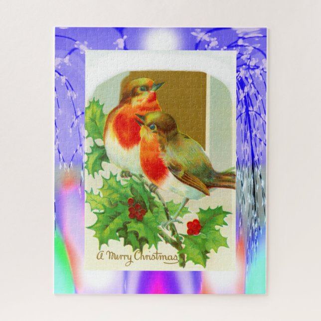 Joyeux Noël de robins Puzzle (Vertical)