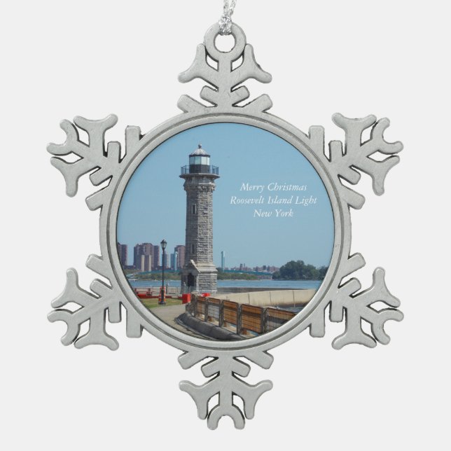 Joyeux Noël de Roosevelt Is. Ornement léger (Devant)