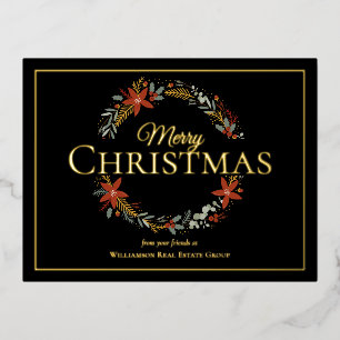 Joyeux Noël de vacances Poinsettia Wreath Business