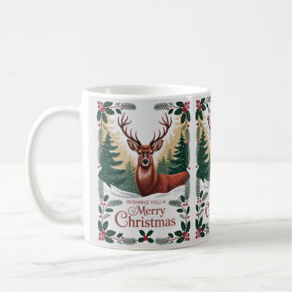 Joyeux Noël Deer Coffee Mug