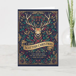 Joyeux Noël depuis la carte de cerf d'Écosse