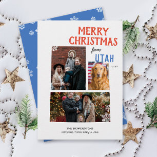 Joyeux Noël depuis la carte multicarte photo de l'