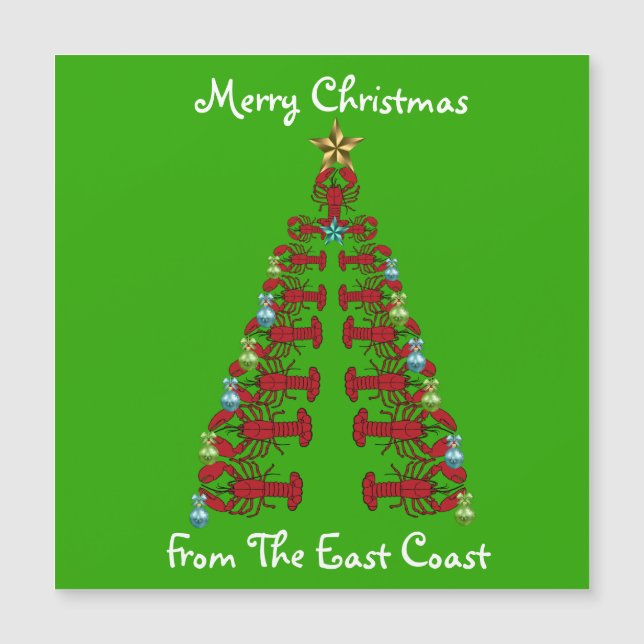Joyeux Noël depuis l'arbre de homard de la côte Es (Devant)