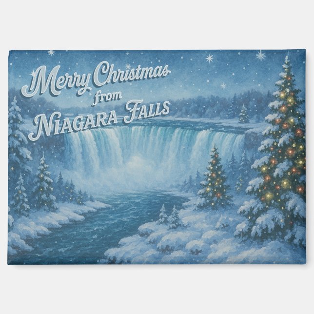 Joyeux Noël des chutes du Niagara Magnet d'hiver (Recto)