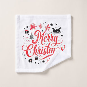 Joyeux Noël Design moderne   Rouge et blanc