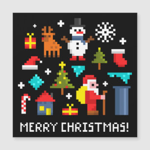 Joyeux Noël dessins animés pixelisés