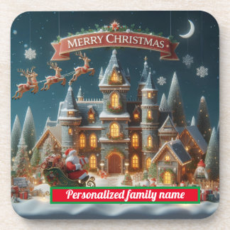 Joyeux Noël dessous de verre en plastique dur