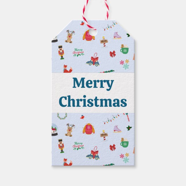 Joyeux Noël détails mignons étiquette de saveur (Devant)