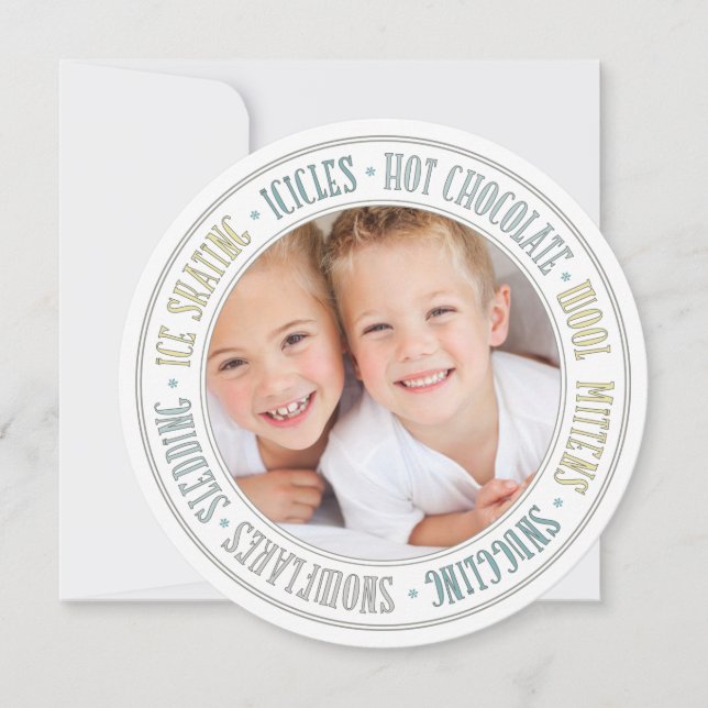 Joyeux Noël d'hiver Carte photo (Devant)