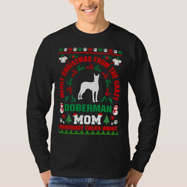 Joyeux Noël Doberman Maman laide Sweat S (Devant)