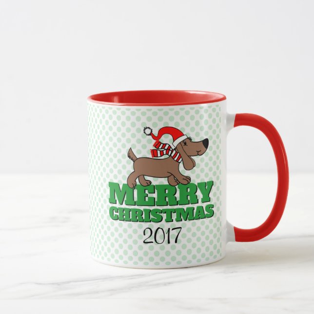 Joyeux Noël Doggie 11 oz Combo Mug (Droite)