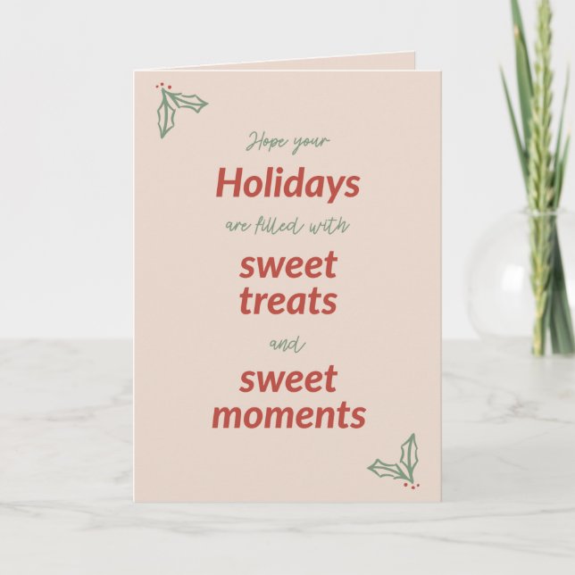 Joyeux Noël douce carte de vacances (Devant)