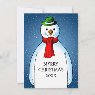Joyeux Noël du Bonhomme de Neige Heureux