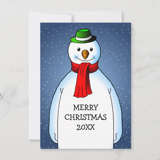 Joyeux Noël du Bonhomme de Neige Heureux (Devant)